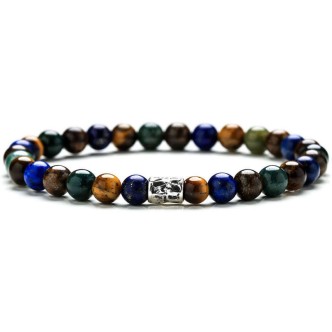 1 - Bracciale uomo Gerba MAGIC FOREST 290 pietre ed Argento 925