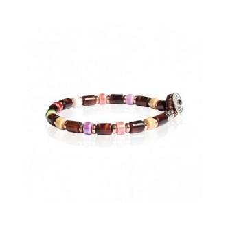 1 - Gerba men's bracelet FASHIONABLE 07 Murrine, Tiger's Eye and 925 Silver