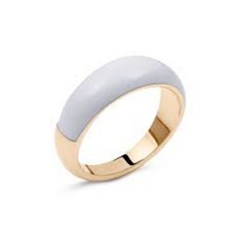 1 - Stroili Lady Sweet woman ring white enamel 1682834 rose steel mis. 12