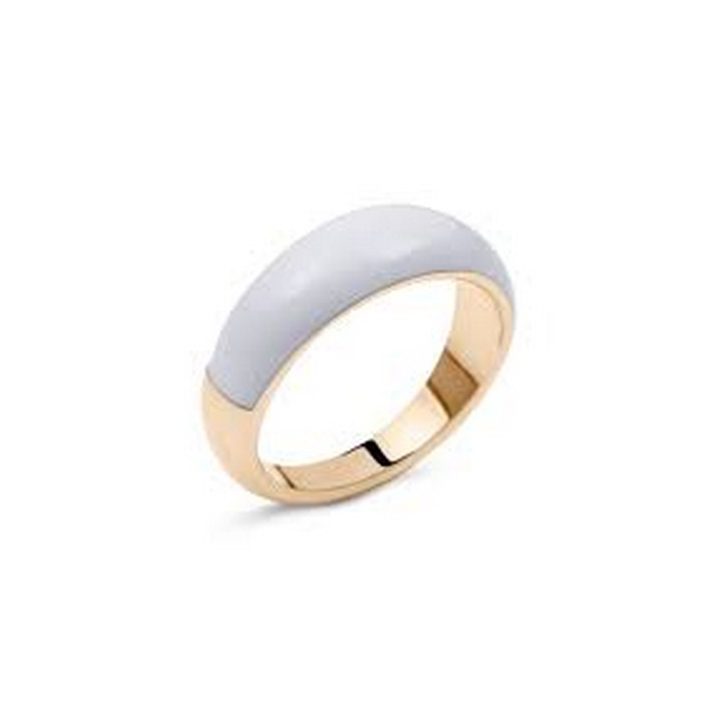 1 - Stroili Lady Sweet woman ring white enamel 1682834 rose steel mis. 12