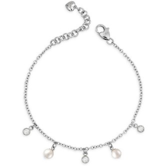 1 - Ops Objects woman bracelet pearls and crystals OPSBR-787 steel