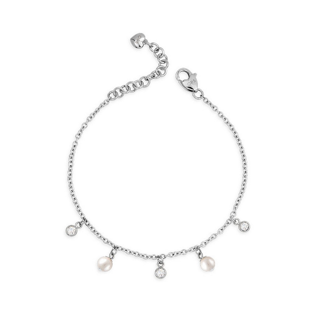 1 - Bracciale donna Ops Objects perle e cristalli OPSBR-787 acciaio