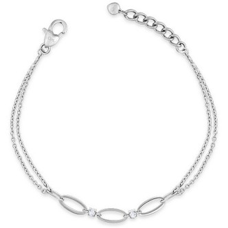 1 - Bracciale donna Ops Objects acciaio con cristalli OPSBR-789