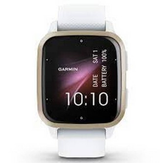 1 - Garmin Venu Sq-Music Edition smartwatch watch white 010-02701-11 white gold case