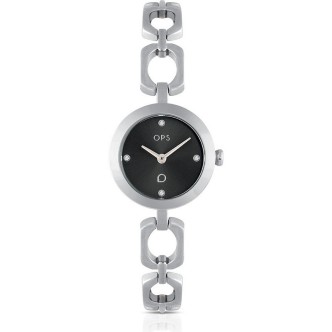 1 - Woman watch only time Ops Object Love Chain OPSPW-884 steel with crystals