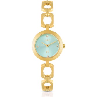 1 - Orologio donna solo tempo dorato Ops Object Love Chain OPSPW-885 acciaio con cristalli