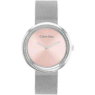 1 - Calvin Klein Twist rosé time only woman watch with crystals 25200149