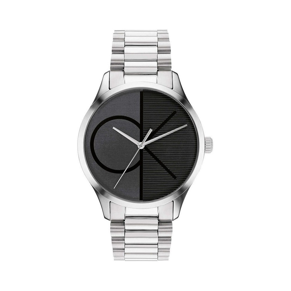 1 - Orologio uomo solo tempo Calvin Klein iconic 25200163 acciaio fondo nero