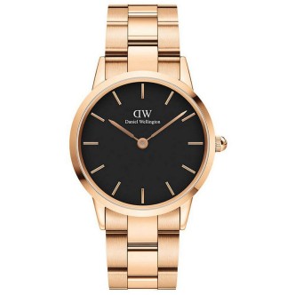 1 - Daniel Wellington Iconic Link pink and black unisex watch DW00100210 316L steel