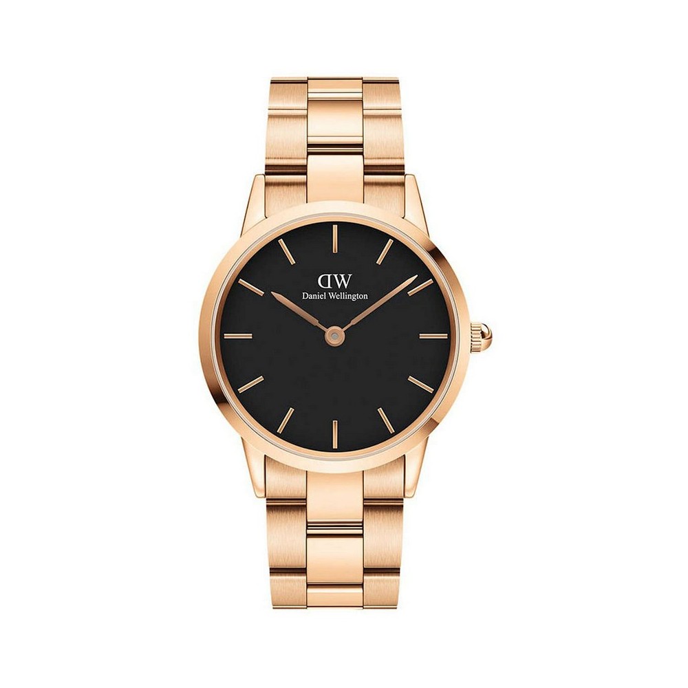 1 - Daniel Wellington Iconic Link pink and black woman watch DW00100212 steel 32mm