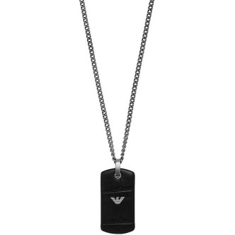 1 - Collana uomo Emporio Armani EGS2781060 ciondolo in pelle