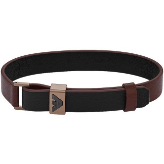 1 - Bracciale uomo Emporio Armani Essential pelle marrone EGS2936200