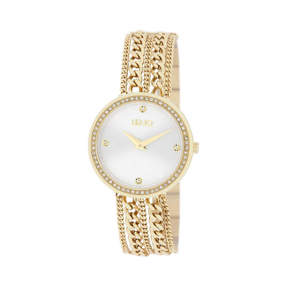 1 - Orologio donna solo tempo Liu Jo Chains dorato TLJ1832 acciaio bracciale multicatena