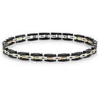 1 - Bracciale uomo nero Nomination STRONG acciaio 028314/012