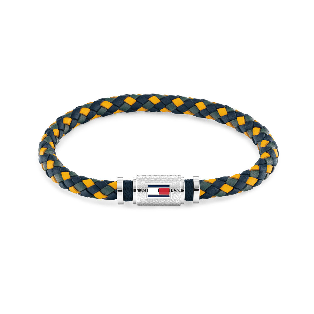 1 - Bracciale uomo Tommy Hilfiger Ramos pelle multicolor ed acciaio 2790455