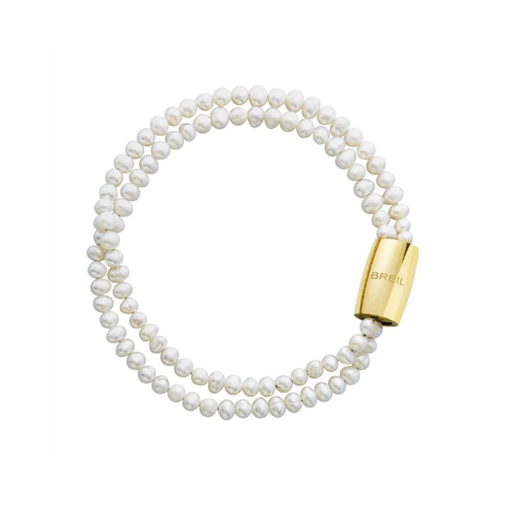 1 - Breil Magnetica System woman bracelet golden TJ3301 steel and natural pearls