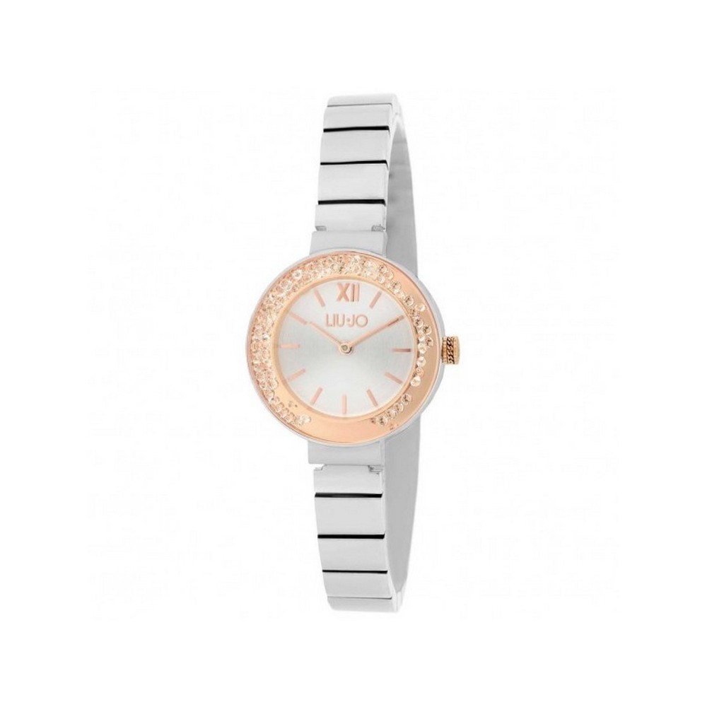 1 - Orologio donna solo tempo Liu Jo Dancing Chic argento e rosato TLJ2088 acciaio con glitter