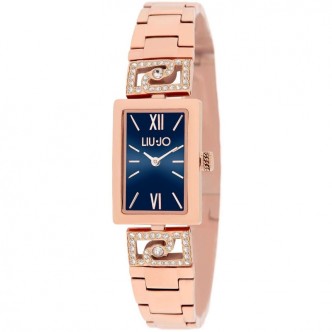 1 - Orologio donna solo tempo Liu Jo Mayfair rosato fondo blu TLJ2096