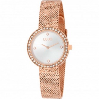 1 - Women's watch only time Liu Jo Lightness rosé steel with crystals TLJ2141