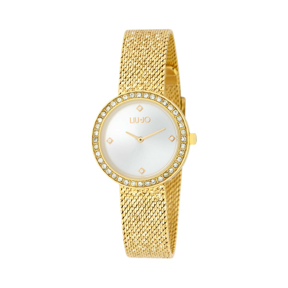 1 - Woman only time watch Liu Jo Lightness golden steel with crystals TLJ2140