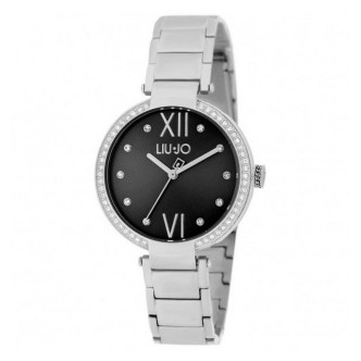 1 - Liu Jo Divine time only woman watch black dial steel with crystals TLJ2045