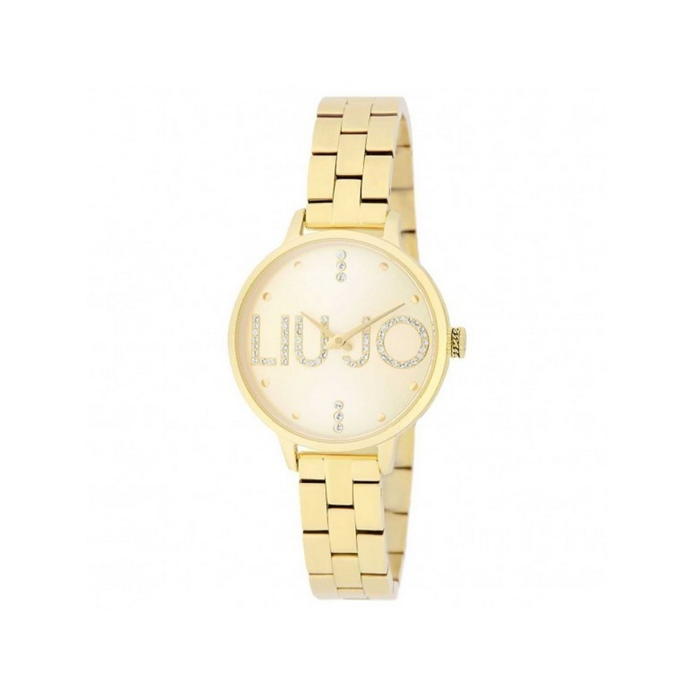 1 - Woman watch only time Liu Jo Couple Plus golden steel with crystals TLJ2040