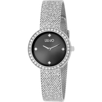 1 - Woman watch only time Liu Jo Lightness steel with crystals black background TLJ2139