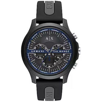 1 - Orologio uomo cronografo Armani Exchange Hampton nero AX2447 silicone