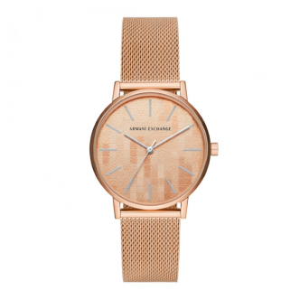 1 - Orologio donna solo tempo Armani Exchange Lola rosato AX5584 acciaio Maglia Milano