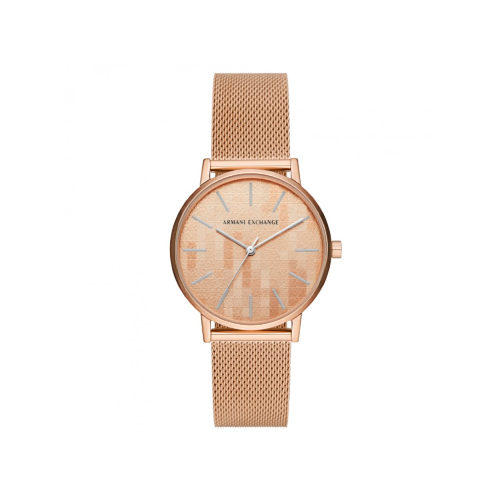 1 - Orologio donna solo tempo Armani Exchange Lola rosato AX5584 acciaio Maglia Milano