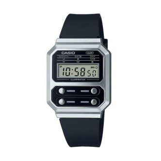 1 - Casio Vintage A100 Black A100WEF-1AEF Resin Digital Watch