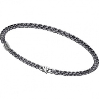 1 - Zancan Insignia men's bracelet Silver 925 black Venetian mesh EXB961-N