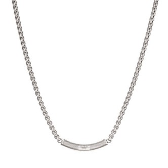 1 - Emporio Armani EGS2939040 stainless steel men's necklace with central plate