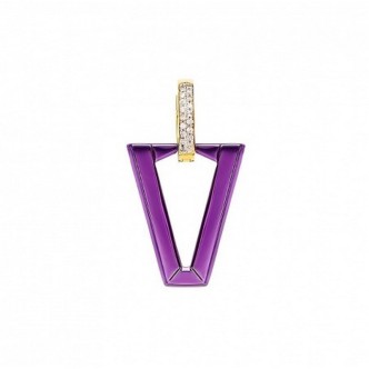 1 - Monorecchino Valentina Ferragni Viola Argento 925 con zirconi DVF-OR-LU11 Uali placcatura Platino