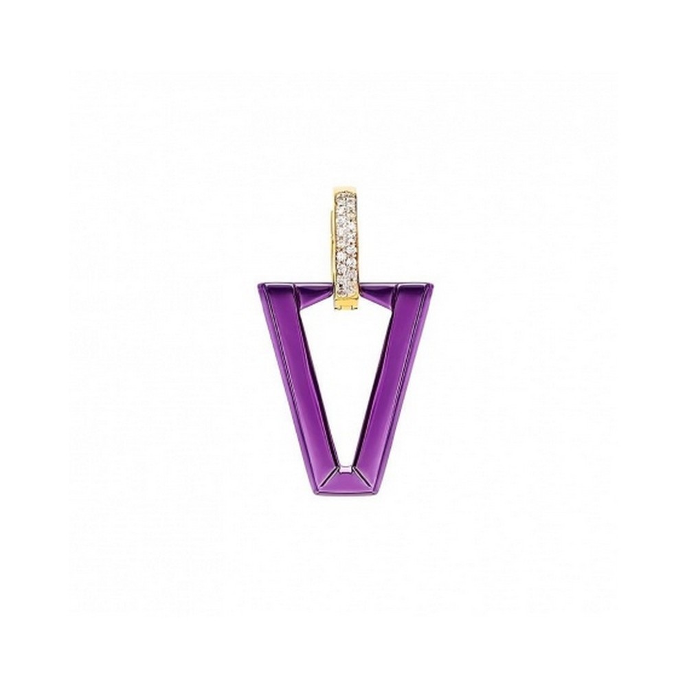 1 - Monorecchino Valentina Ferragni Viola Argento 925 con zirconi DVF-OR-LU11 Uali placcatura Platino