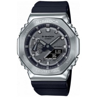 1 - Orologio Casio G-Shock nero e grigio uomo GA-2100-1AER cassa e cinturino in resina.