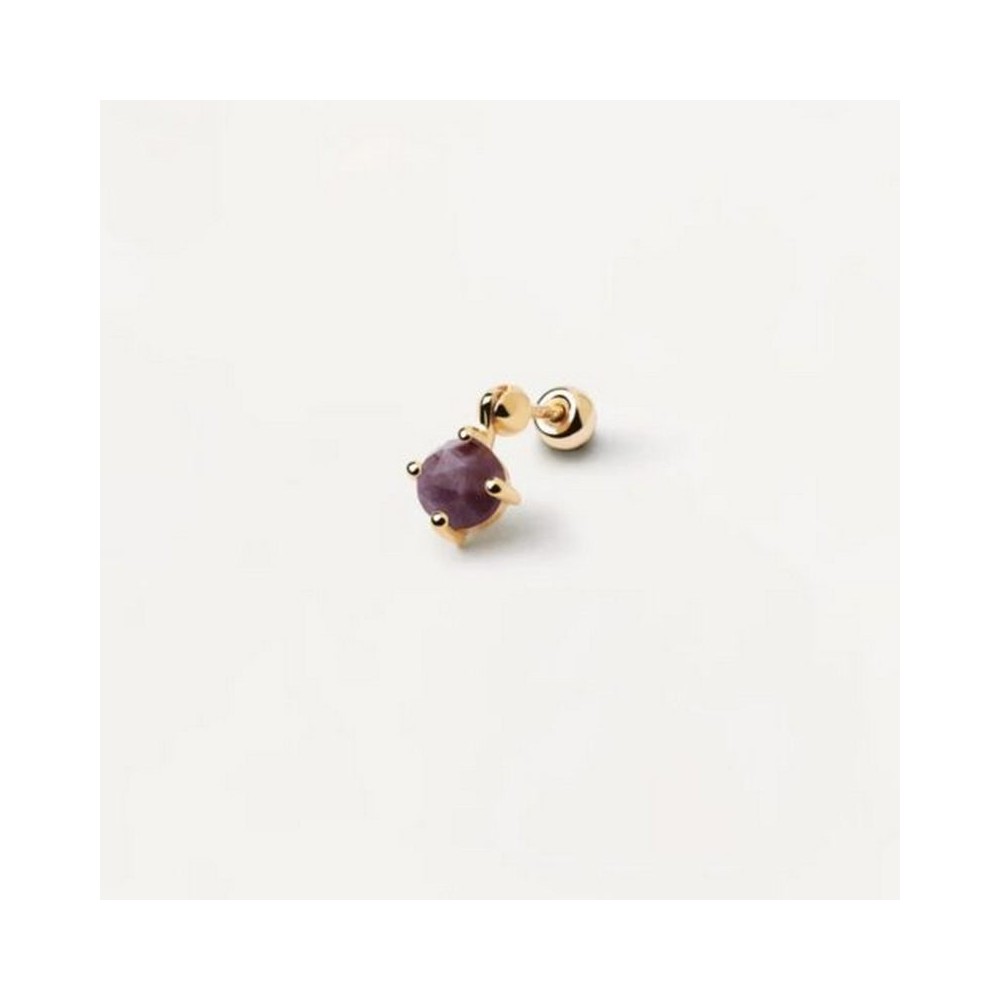 1 - PD woman single earring Paola Kimi PG01-710-U 925 silver with purple Chaorite