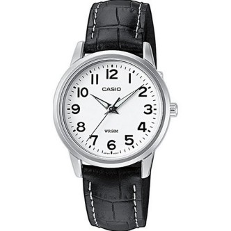 1 - Orologio Casio solo tempo bianco unisex cinturino pelle LTP-1303PL-7BVEG