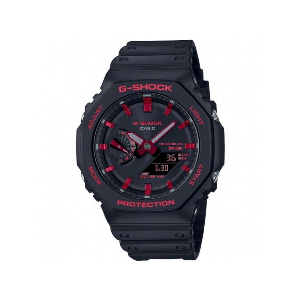 1 - Casio G-Shock red and black digital watch for men GA-B2100BNR-1AER resin Bluethoot and Smartphone