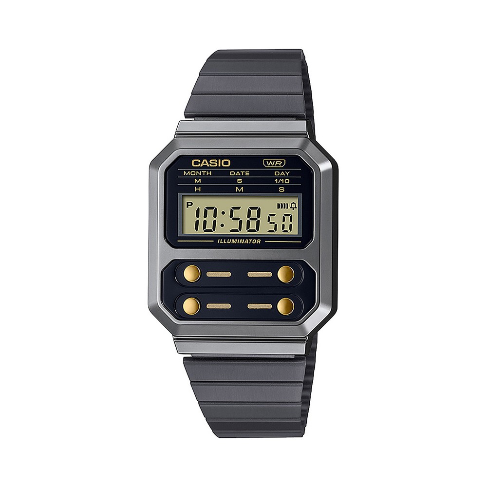 1 - Casio Vintage A100 digital watch burnished A100WEGG-1A2EF resin