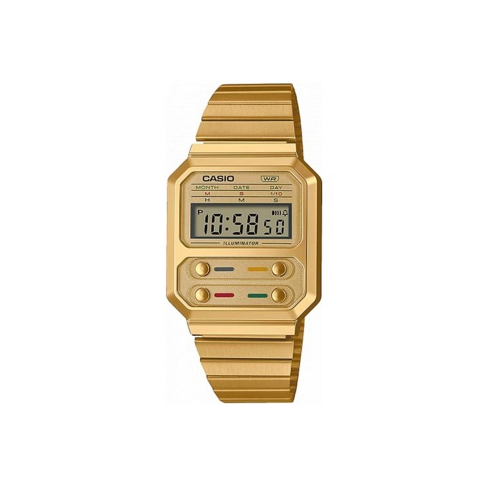 1 - Casio Vintage A100 Gold A100WEFG-9AEF resin digital watch