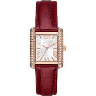 1 - Orologio solo tempo donna Michael Kors Emery MK4689 rosato cinturino pelle rossa