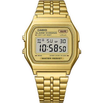 1 - Casio Vintage unisex digital watch golden A158WETG-9AEF resin