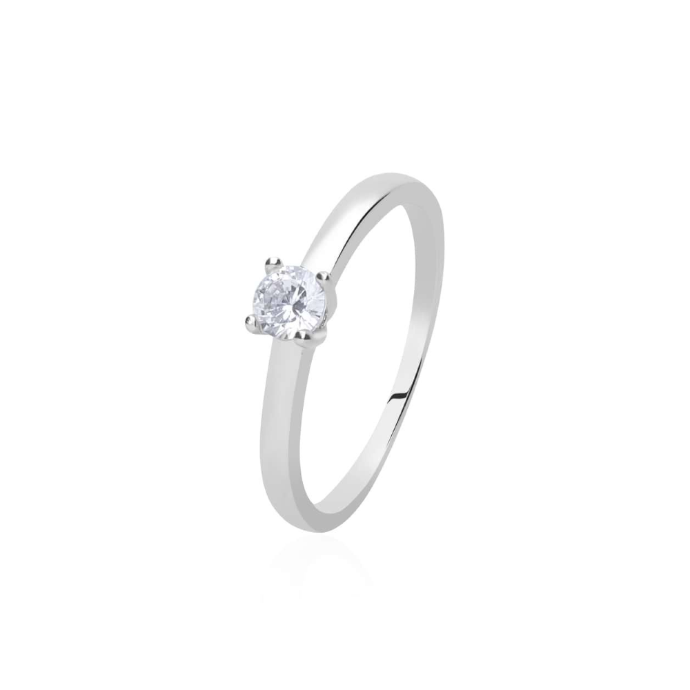 1 - Stroili Elegance solitaire woman ring Silver 925 with zircons 1662973 meas. 14