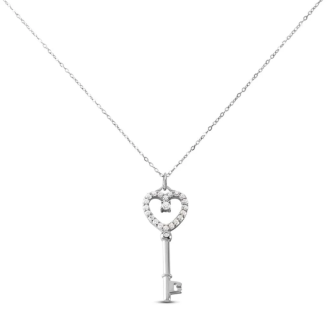 1 - Woman key necklace Silver 925 Stroili Elegance with zircons 1212301