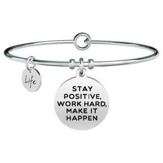 1 - Kidult bracelet 731304 steel 316L pendant with phrase Philosophy collection