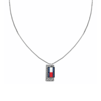 1 - Collana uomo Tommy Hilfiger doppia piastrina acciaio 2790454