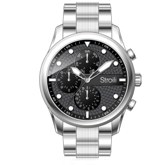 1 - Stroili Montecarlo 1683278 men's watch in steel with zircons