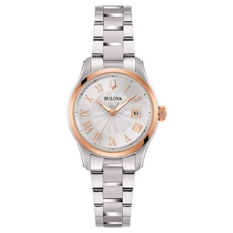 1 - Orologio donna solo tempo Bulova Wilton Lady 98M136 acciaio cassa rosata