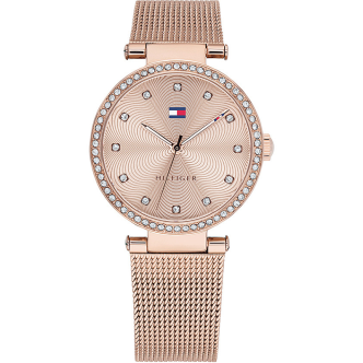 1 - Orologio solo tempo donna Tommy Hilfiger LYNN acciaio rosato con cristalli 1782508